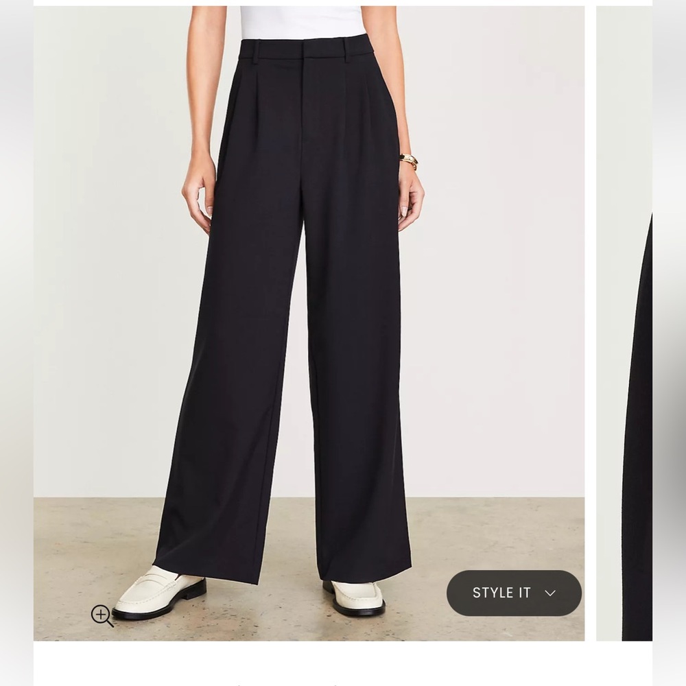 Petite Curvy LOFT Versa Seasonless Stretch Double Pleat Wide Leg Pant
 6P